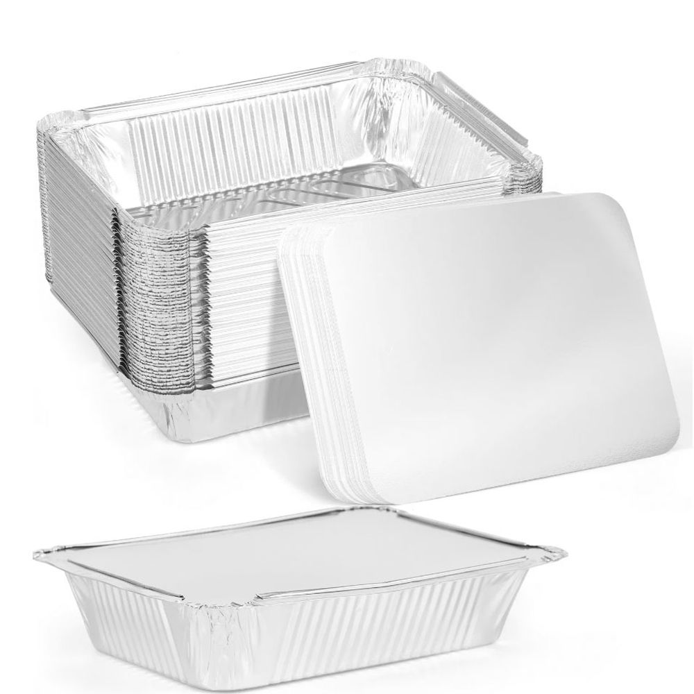 Kitchen Baking Containers - Plateaux carrés antiadhésifs en aluminium avec