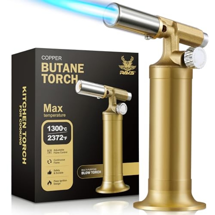 Kitchen Baking Torch - Briquet torche au butane en cuivre,