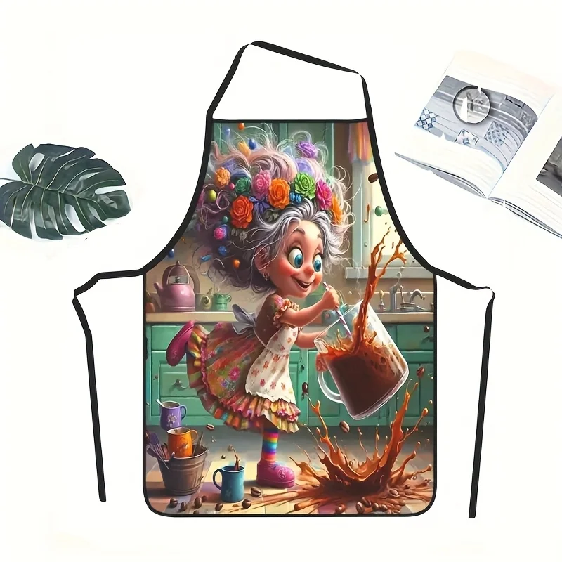 Kitchen Witch Baking - Tablier de cuisine sorcière mignon -