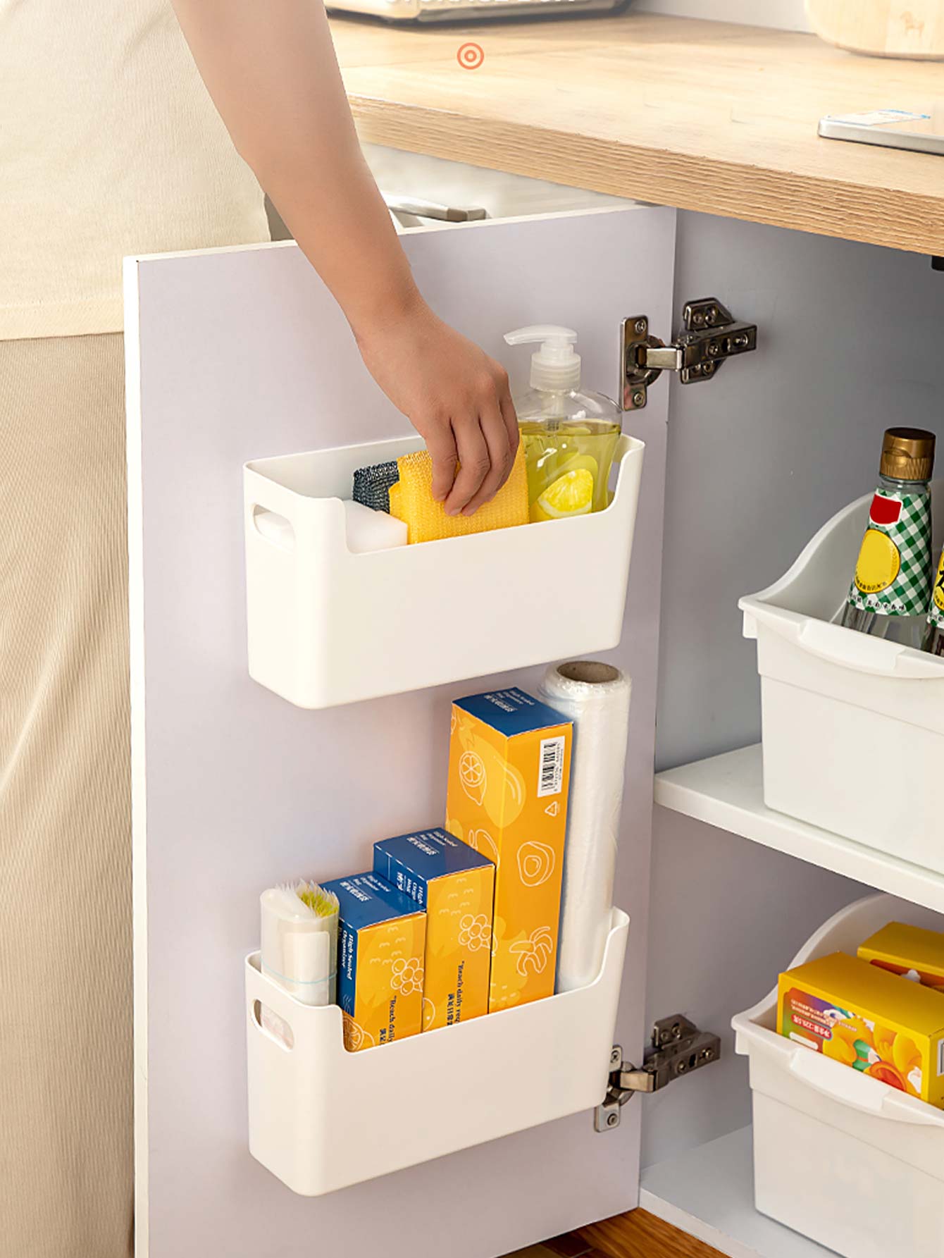 Kitchen Zo - Organisateur de porte d'armoire sans perçage,