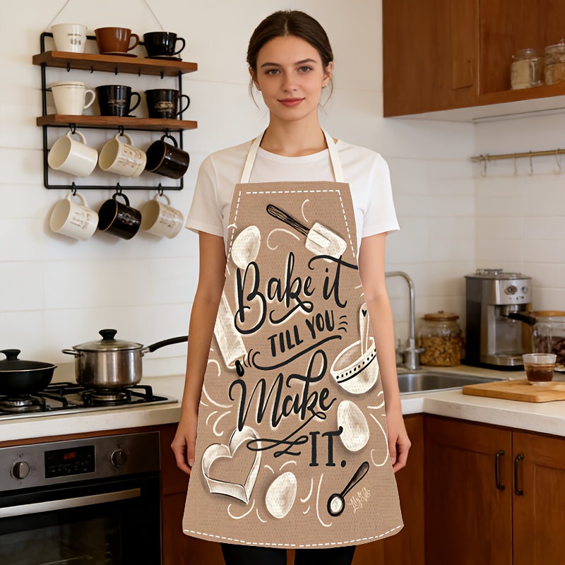 Kitchen Baking Quotes - 1 tablier de cuisine en lin