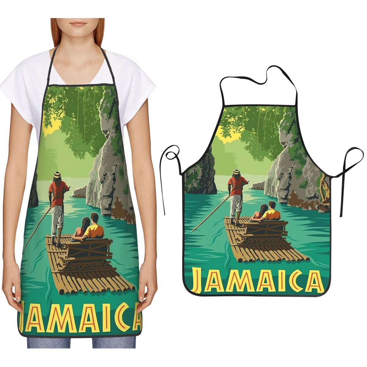 Kitchen Baking Island - Tablier de cuisine vintage JAMAICA, motif
