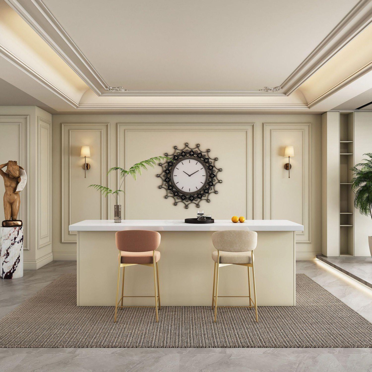 Bar moderne de luxe léger, cui - Kitchen Baking Island avis et prix