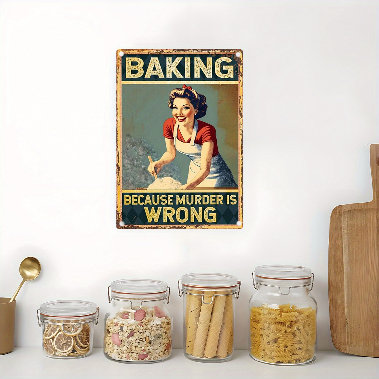 Décoration murale en métal vin - Kitchen Baking Quotes avis et prix