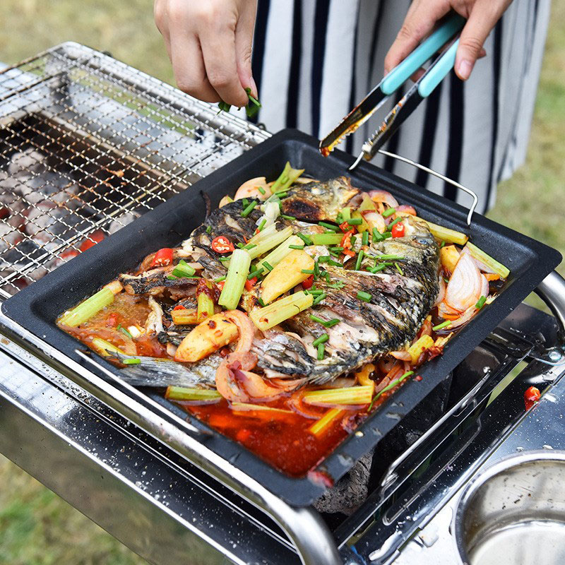 Poêle à griller carrée épaisse - Kitchen Baking Containers avis et prix