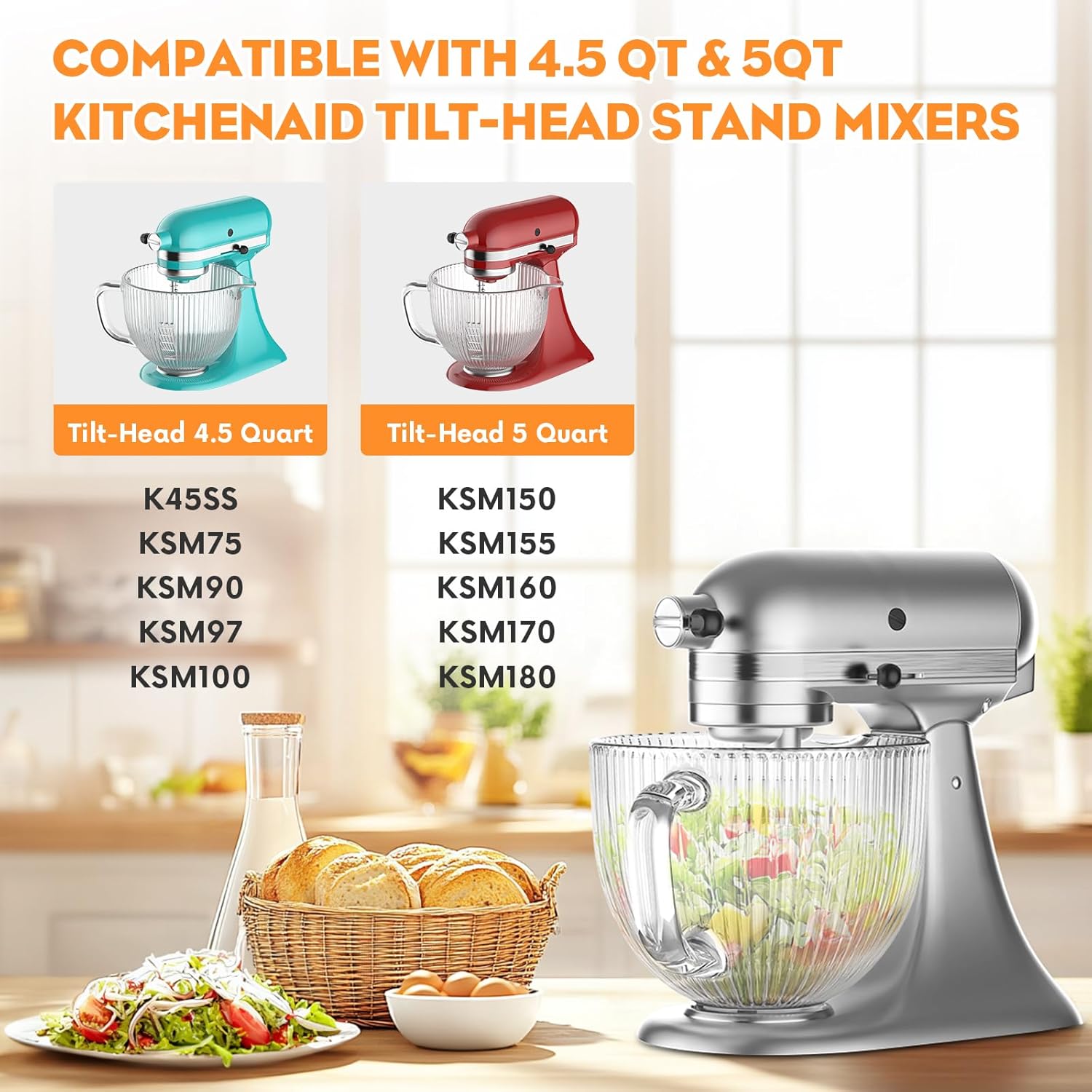 GVODE Bol en verre pour mélang - Stand Mixer Bowl avis et prix