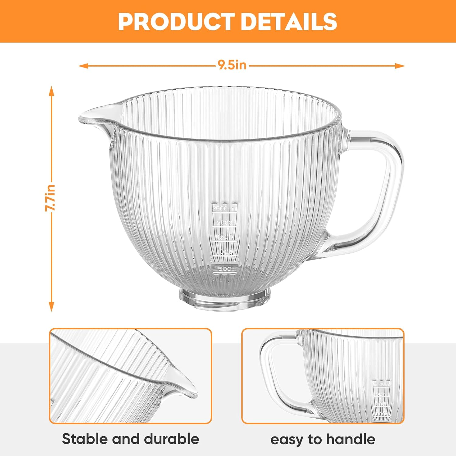GVODE Bol en verre pour mélang - Stand Mixer Bowl avis et prix