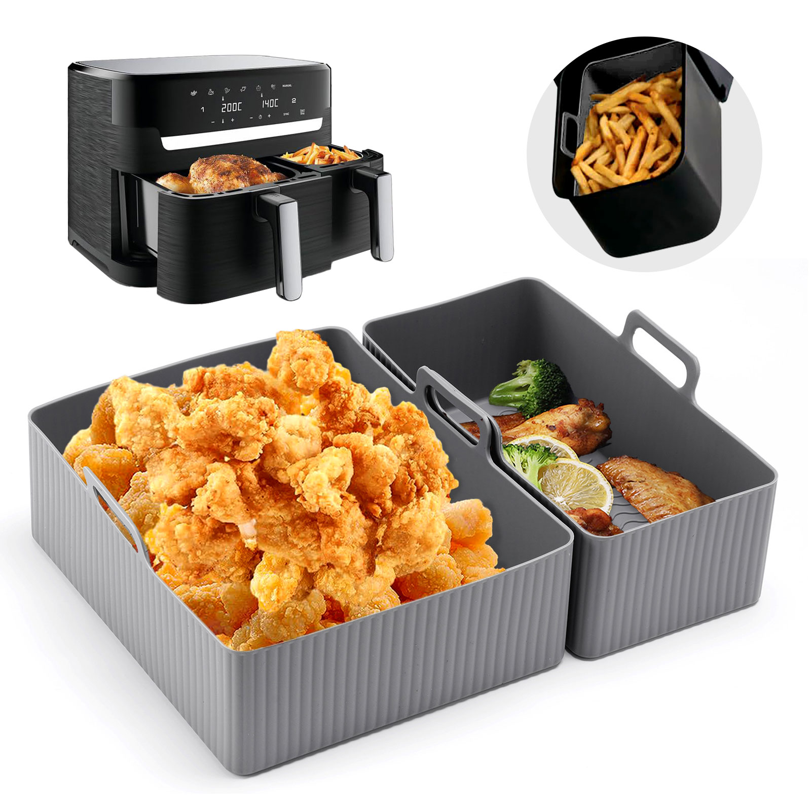 Tapis de friteuse à Air en Sil - Kitchen Baking Tray Set avis et prix